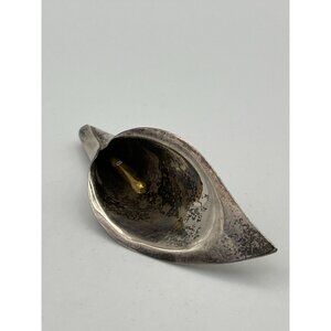 Calla Lily Brooch Stamped Mexico 525 Silver 3" Vintage